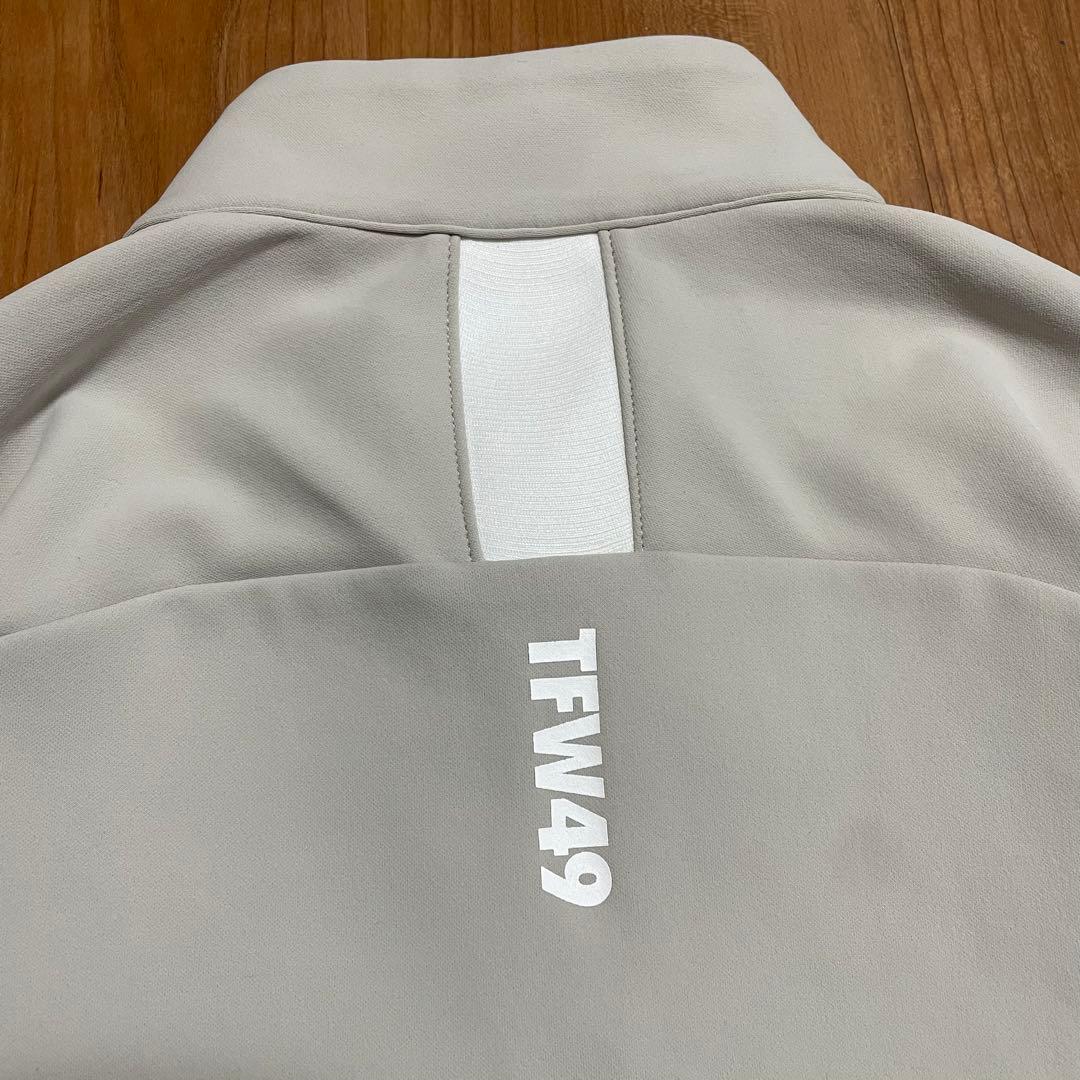 TFW49 ハーフジップ　ロングスリーブ　XL グレー　ベージュ　ゴルフ