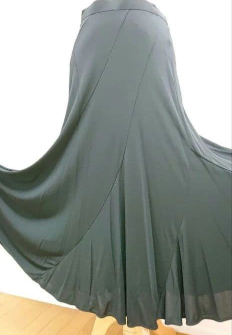 SALE☆チャコット　社交ダンス スカート L 黒 ダンス衣装 定価45100円