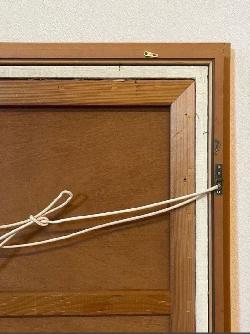 綿引明浩 無題 油彩 抽象画 20号 大作 サインあり 東京藝術大学院卒 一点物