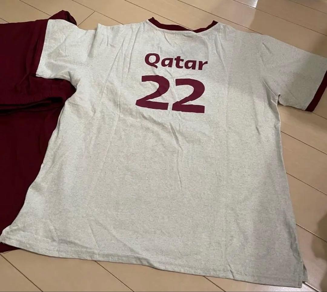 カタール航空　ビジネスクラス　Tシャツ＆パンツ　Sサイズ　ワールドカップ2022