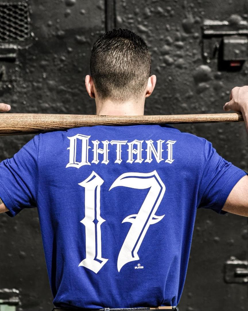 MC LA DODGERS SHOHEI OHTANI TEE BLUE 青
