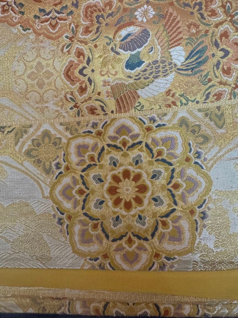 2684袋帯 古代彫金紋 西陣織 金糸　高級上質上品　約440cm 未使用