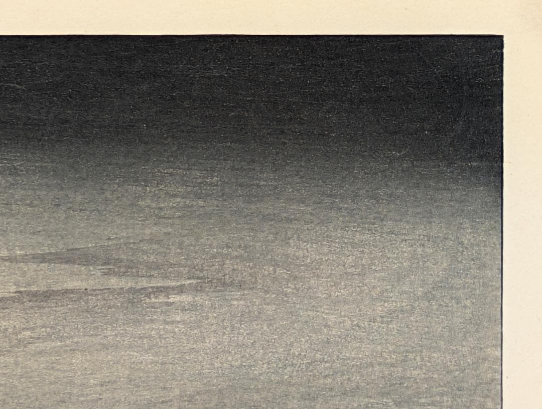 超希少 初摺り 状態極良 真作 小原古邨 木版画『帆船』古邨初期作品 真作保証