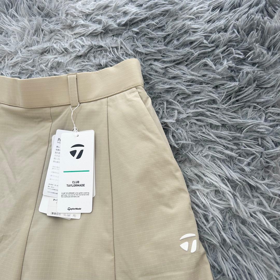 新品　テーラーメイド　スカート　フレア　ストレッチ　ベージュ　Lサイズ