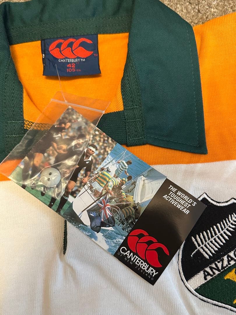 希少　CANTERBURY ラガーシャツ 42サイズ　ANZACS XV