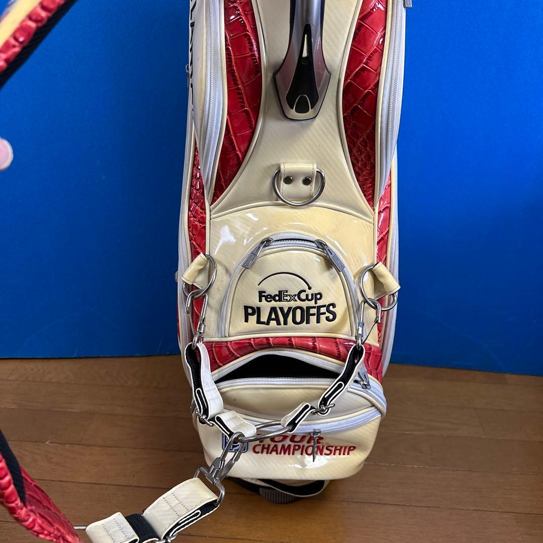激レア モデル プロ PGATOUR 赤クロコ キャディバッグ 3点式