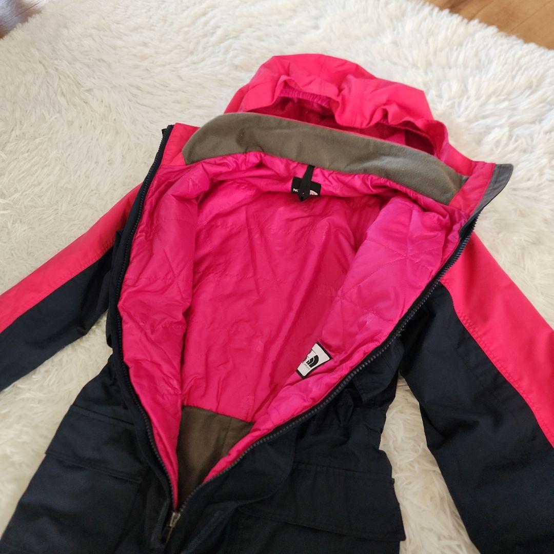 ザ ノースフェイス ジャンプスーツ スノーウエア ネイビー ピンク 130