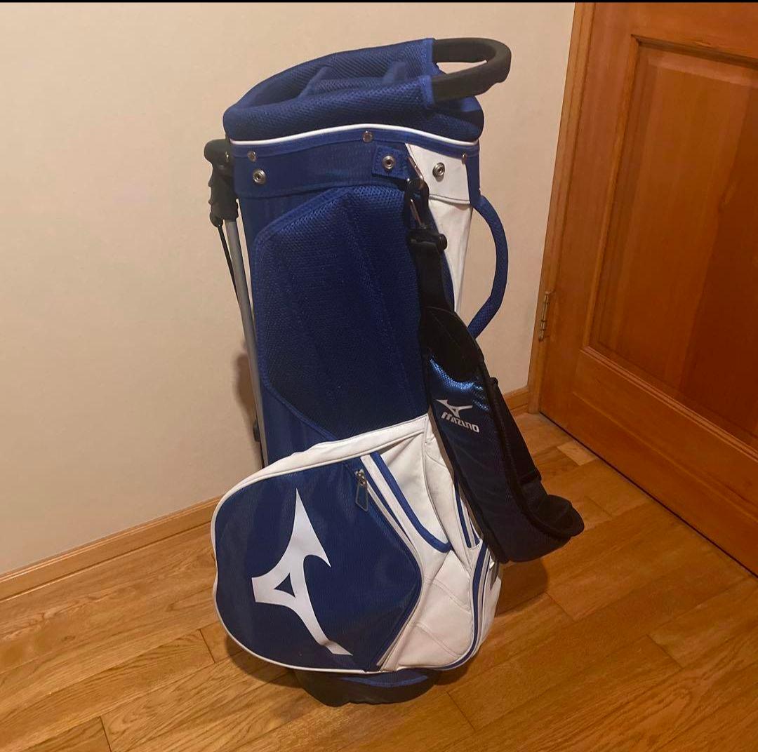 【希少カラー・スタンド式】Mizuno ゴルフ　キャディバッグ　中古