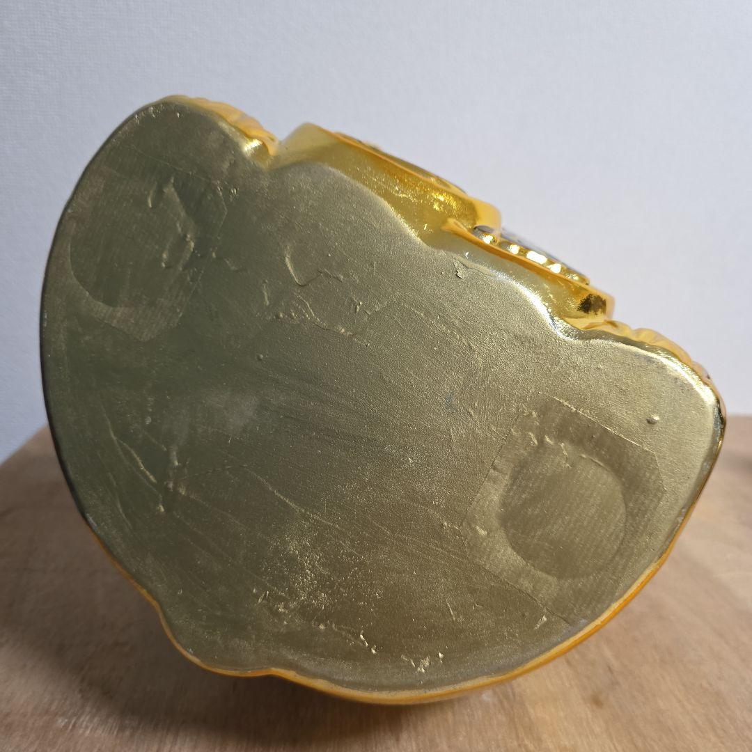 招き猫 陶器製 13号 金