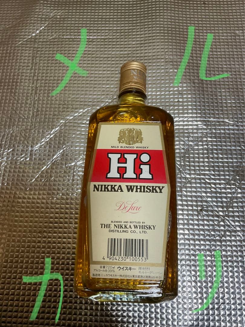 ハイニッカ／ウイスキー。ニッカウヰスキー。モルト・グレーン　720ml 39度。