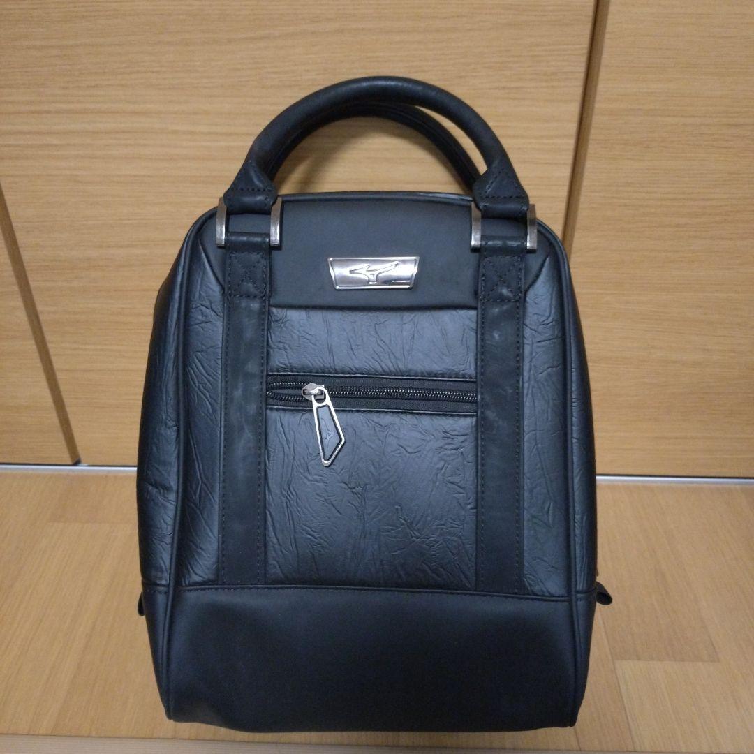 ブラック黒ゴルフバッグMIZUNO3点セット/ボストン/シューズ/カートバッグ