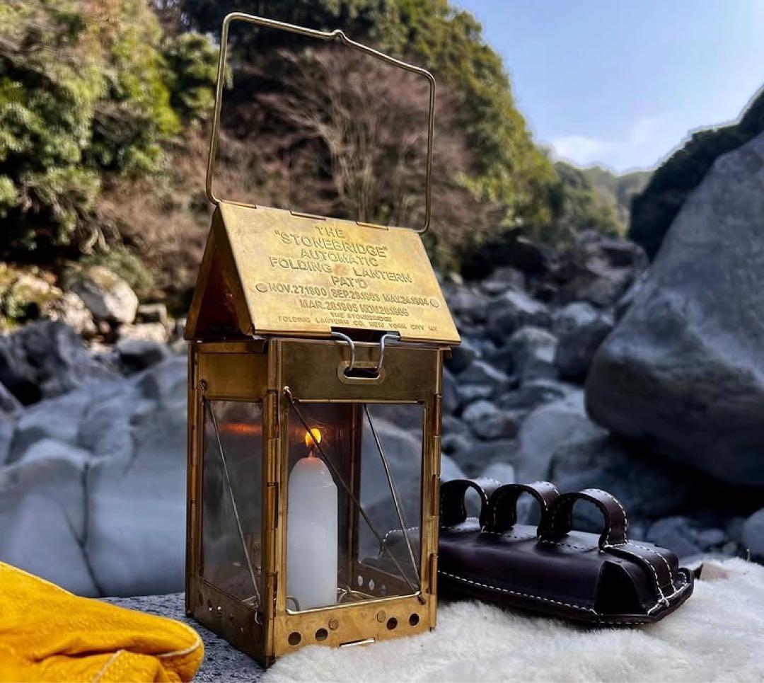 ★新品未開封★ストーンブリッジ フォールディング キャンドルランタン 真鍮