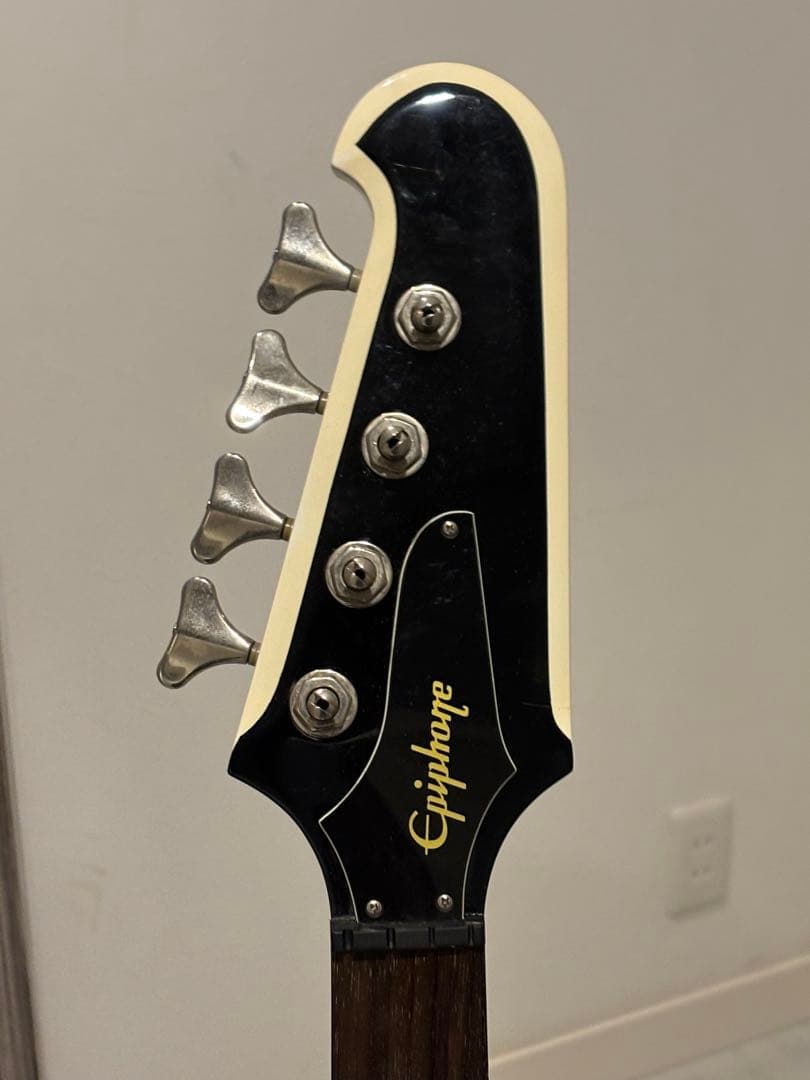Epiphone カスタム　ファイヤーバード ベース　ブリッジ無し　純正ケース付