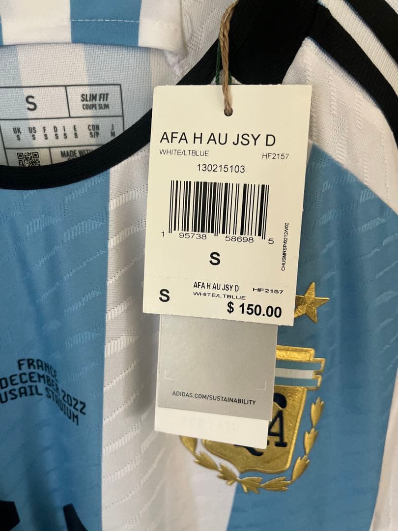 アルゼンチン　ユニフォーム　ワールドカップ　決勝　メッシ　正規品