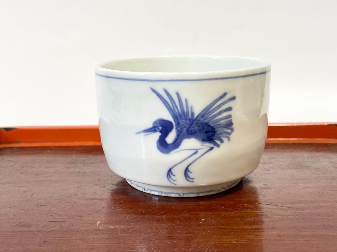 陶芸家　須田青華　須田菁華　染付　筒茶碗　鶴亀図火入　香炉　九谷　筒茶碗