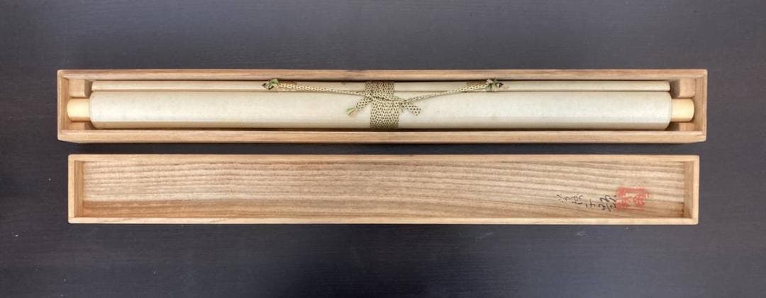 小川芋銭「河童」水墨画 掛軸 紙本 共箱