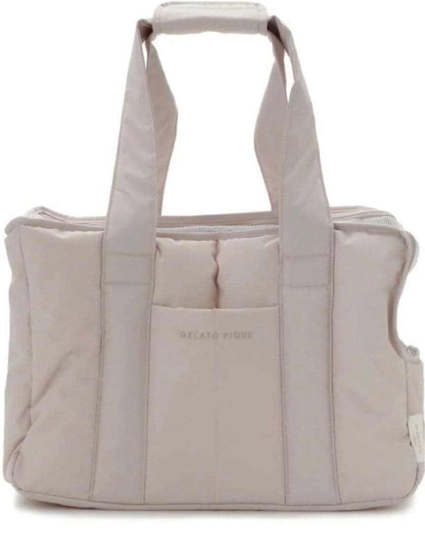 タグ保管＊ほぼ未使用＊ジェラートピケ⚠️中敷きなし　キルティングキャリーバック