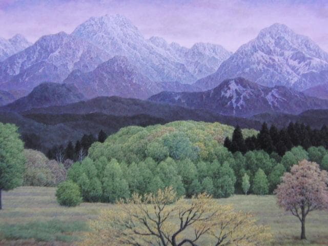 成田禎介【山塊景】希少な額装用画集より、状態良好、新品高級額装付