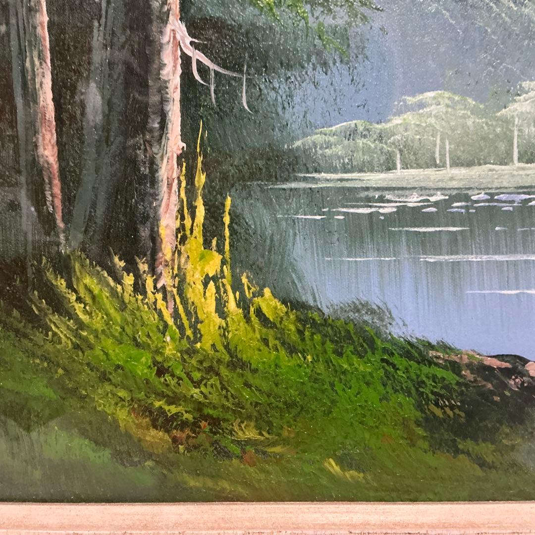 風景画　油絵　絵画　油彩画　肉筆　美術　P 10号　額縁　額装品　油彩