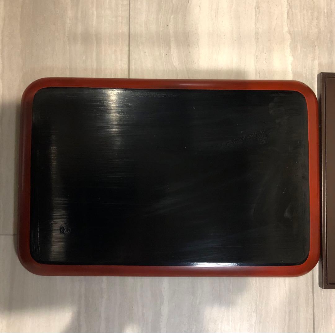 鎌倉彫　菊　竹　お盆　漆器　アンティーク