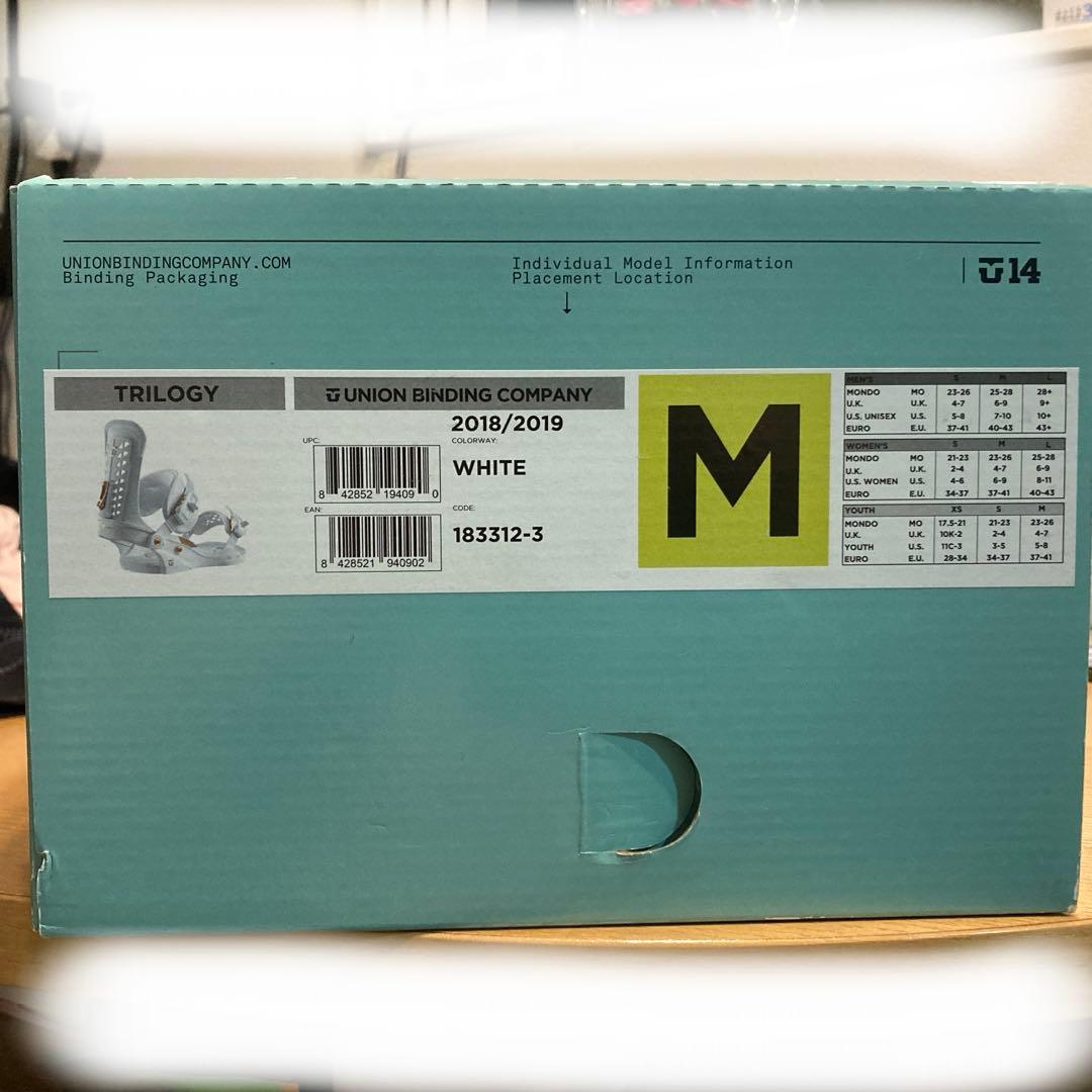 け*ぴ様 TRILOGY ビンディング 2018/2019 ホワイト M
