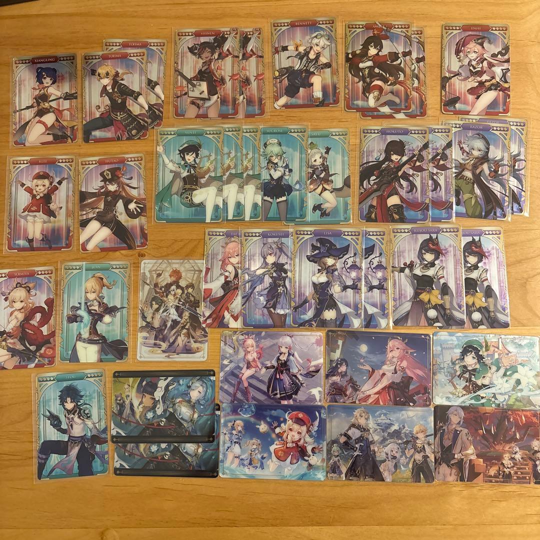 原神　クリアカード、ウエハースカード　85枚以上