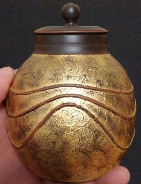 鯉江廣作　玲光窯　茶心壺　茶入　共箱　共布　略歴付　煎茶道具