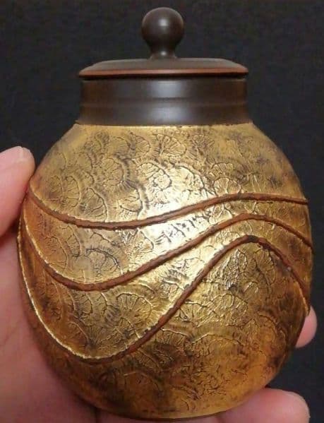 鯉江廣作　玲光窯　茶心壺　茶入　共箱　共布　略歴付　煎茶道具