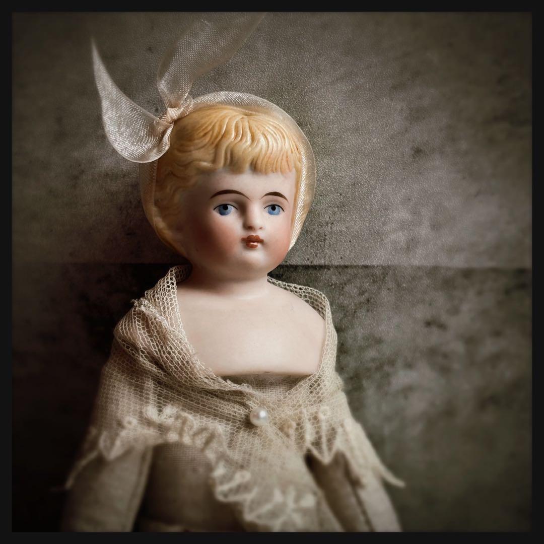 アンティーク　ブロンド　パリアンドール ビスクドール　チャイナヘッドドール