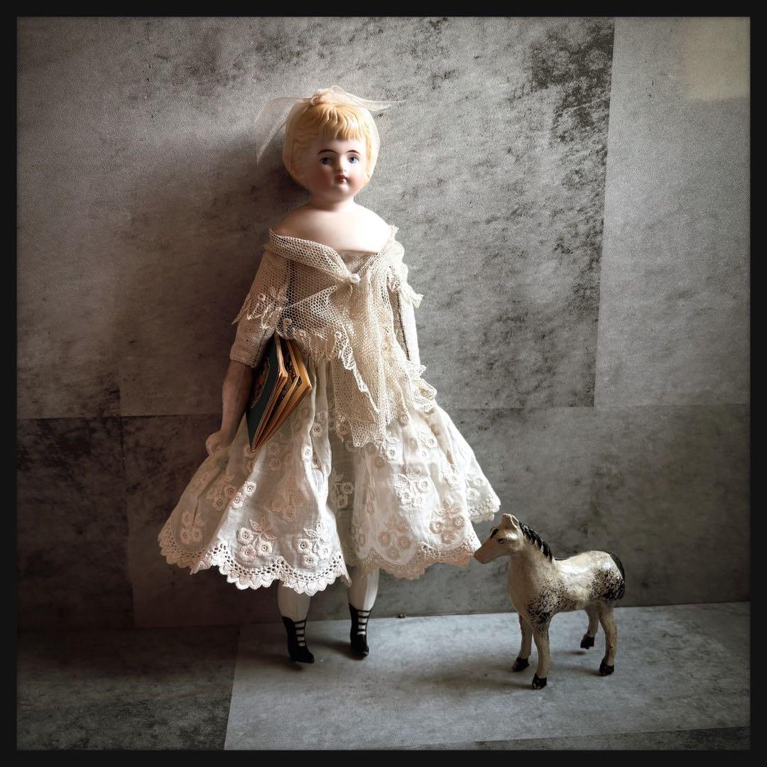 アンティーク　ブロンド　パリアンドール ビスクドール　チャイナヘッドドール