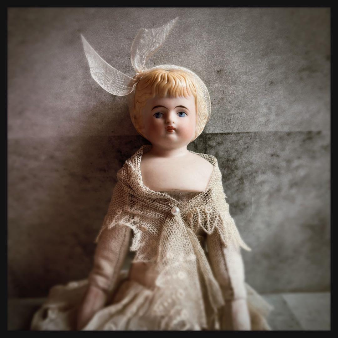 アンティーク　ブロンド　パリアンドール ビスクドール　チャイナヘッドドール