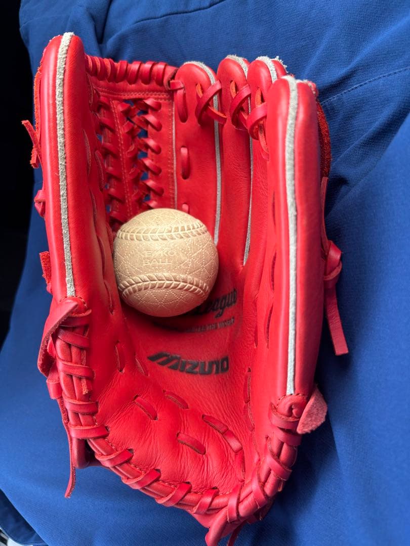 Mizuno Buw League 軟式グローブ 赤　レッド