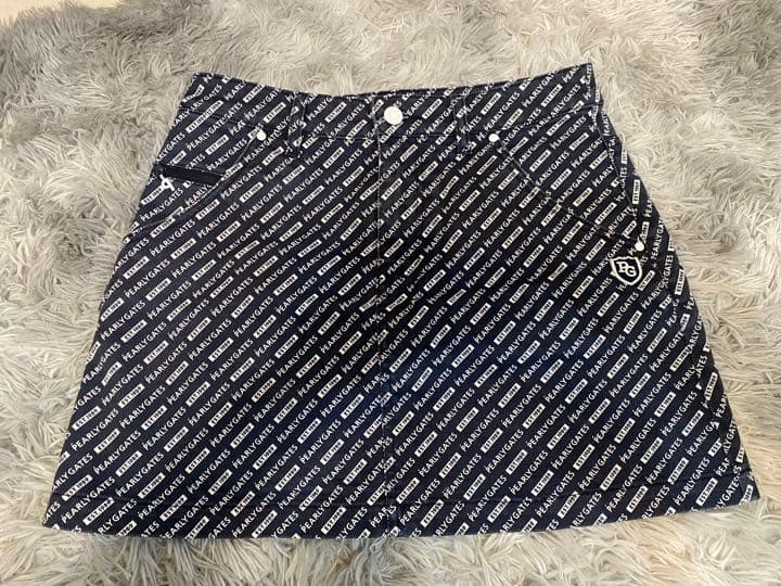 美品　PEARLY GATES 総柄 スカート ロゴ