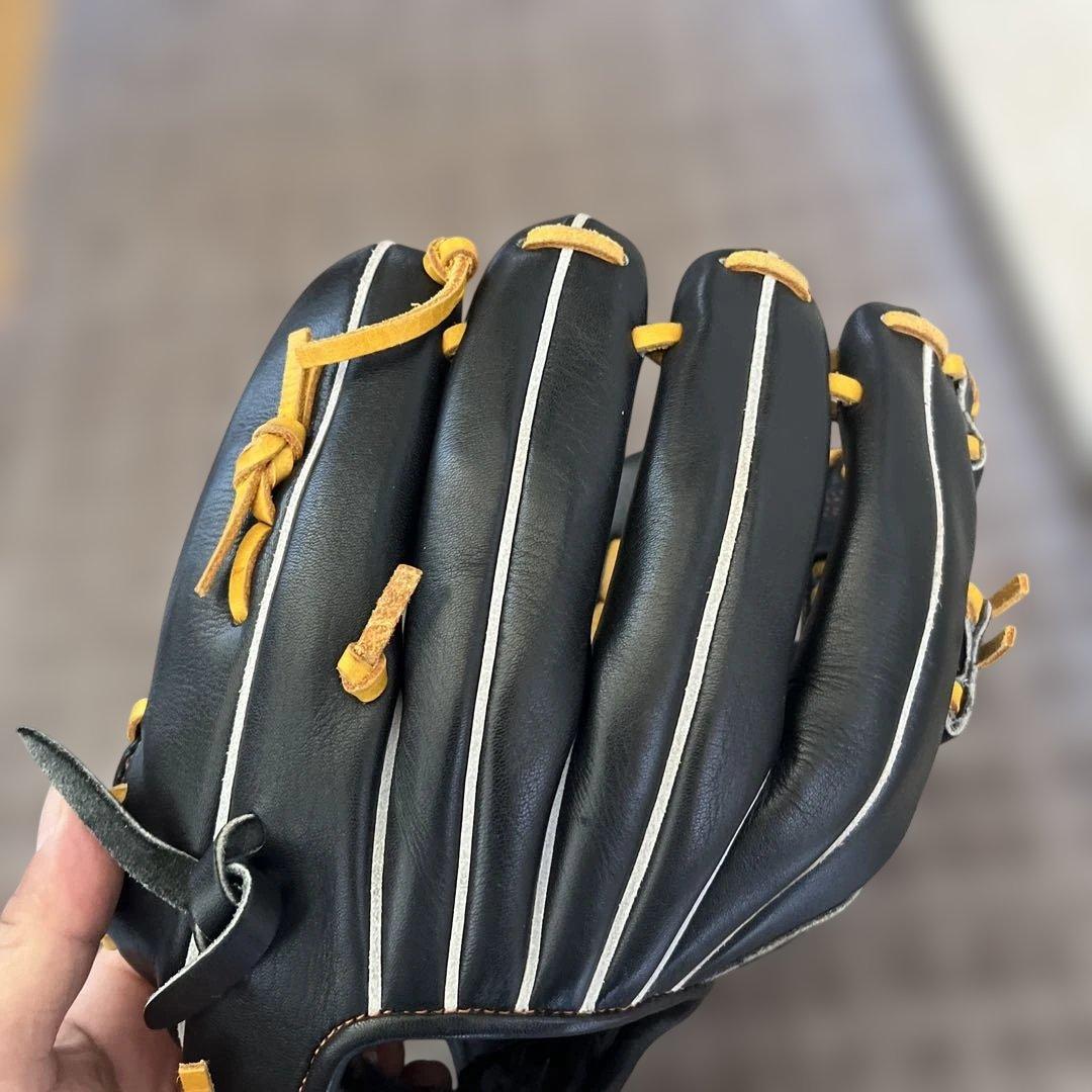 ハイゴールド 軟式グローブ 黒/黄色