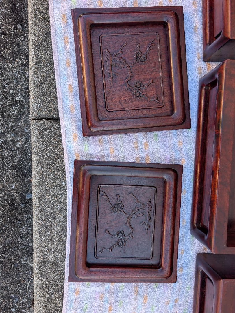 花梨製 茶箪笥 無垢材 飾り棚 和家具 唐木 引取可