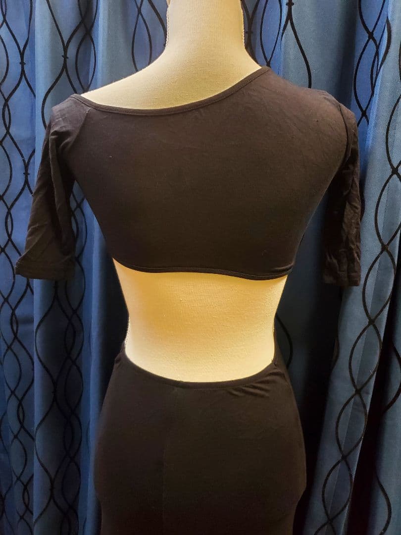 ベリーダンス衣装　黒ロング新品