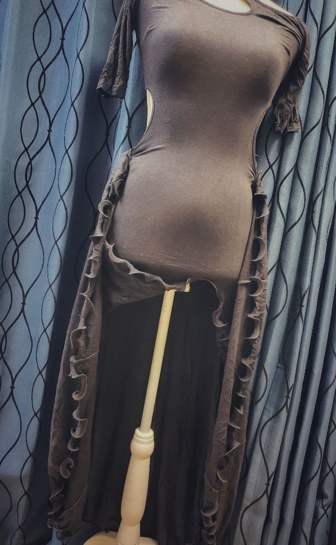 ベリーダンス衣装　黒ロング新品