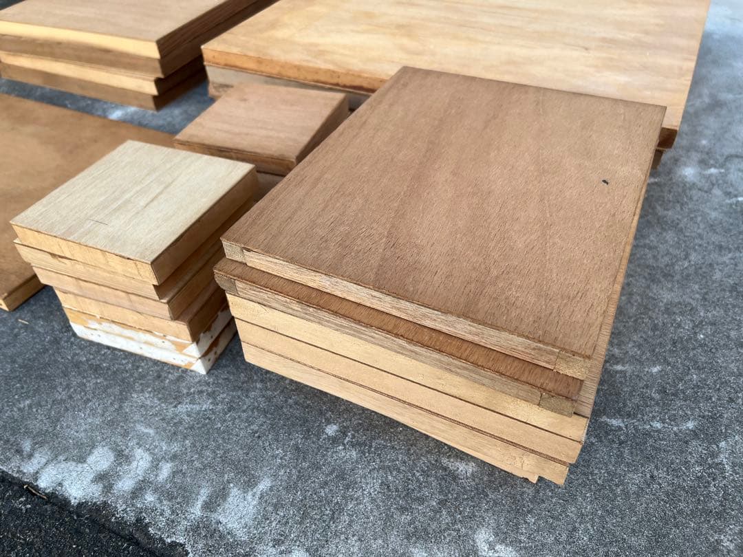 木製パネル ラワン材 各種サイズ28枚セット 古物
