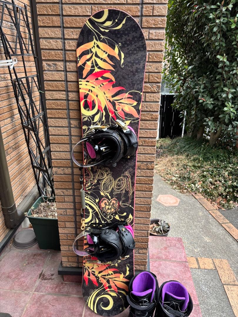 ボード・ビンディング・ブーツ・カバー4点セット　ピンク紫黒