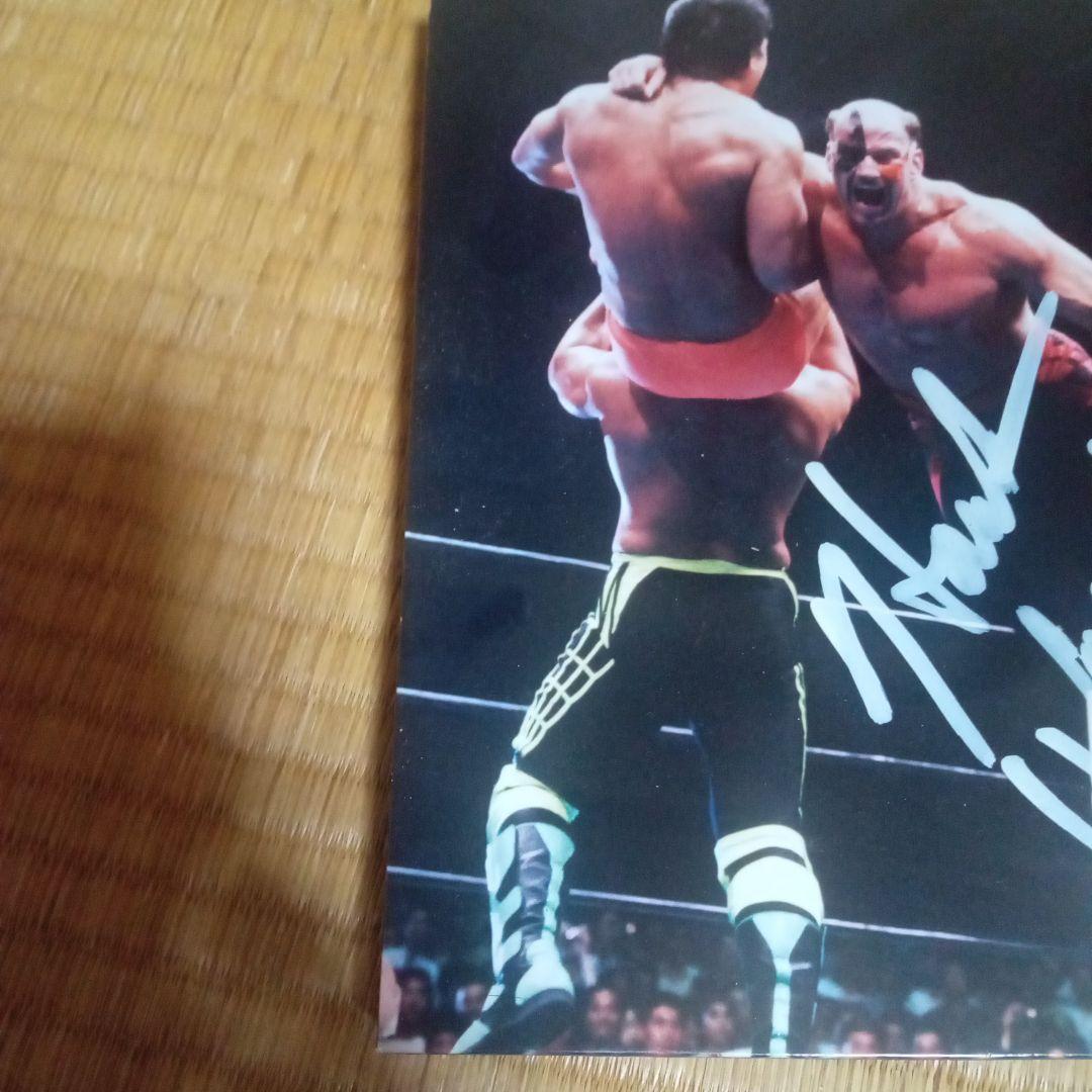 プロレス　ホークウォリアー　直筆サインパネル
