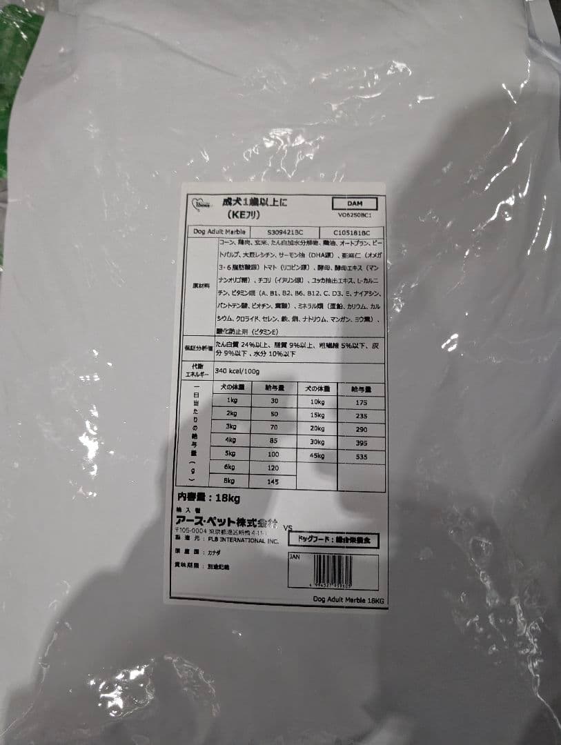 ファーストチョイスドッグフード ドライフード 18kg 成犬用