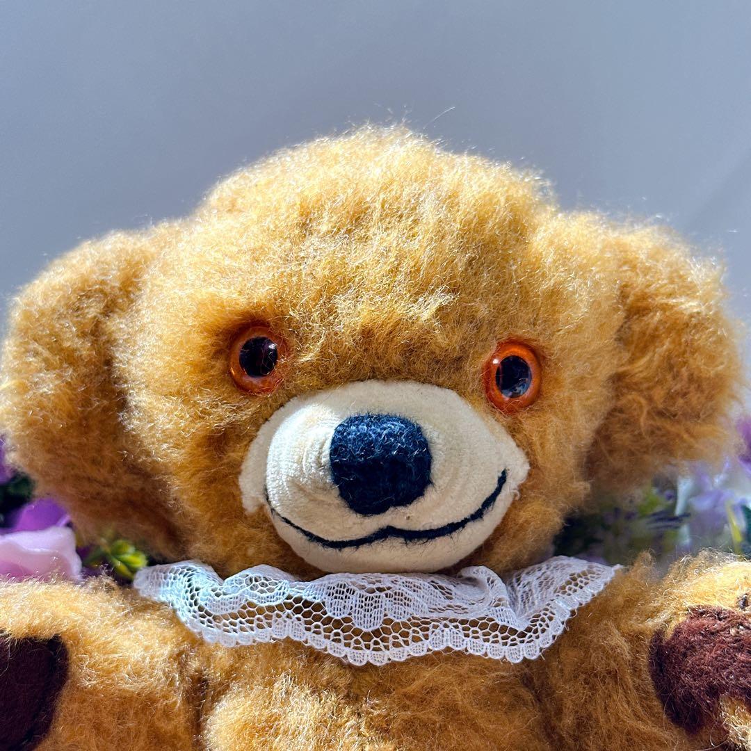 ✨レア✨❤️オレンジブラウンのちびチーキー❤️メリーソート　アンティークテディベア