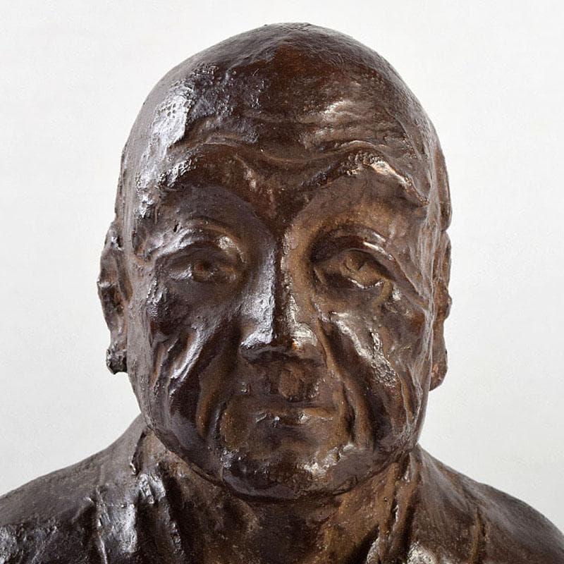 高岡銅器　須賀木仙子作　鋳銅　 宗旦居士像　約3㎏　共箱　V　R9533B