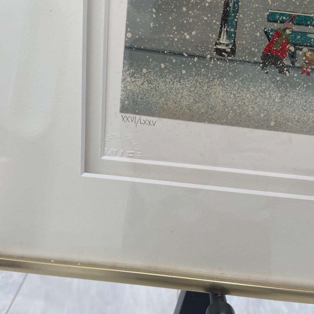 ヒロヤマガタ そり遊び 絵画 アート 古代 希少