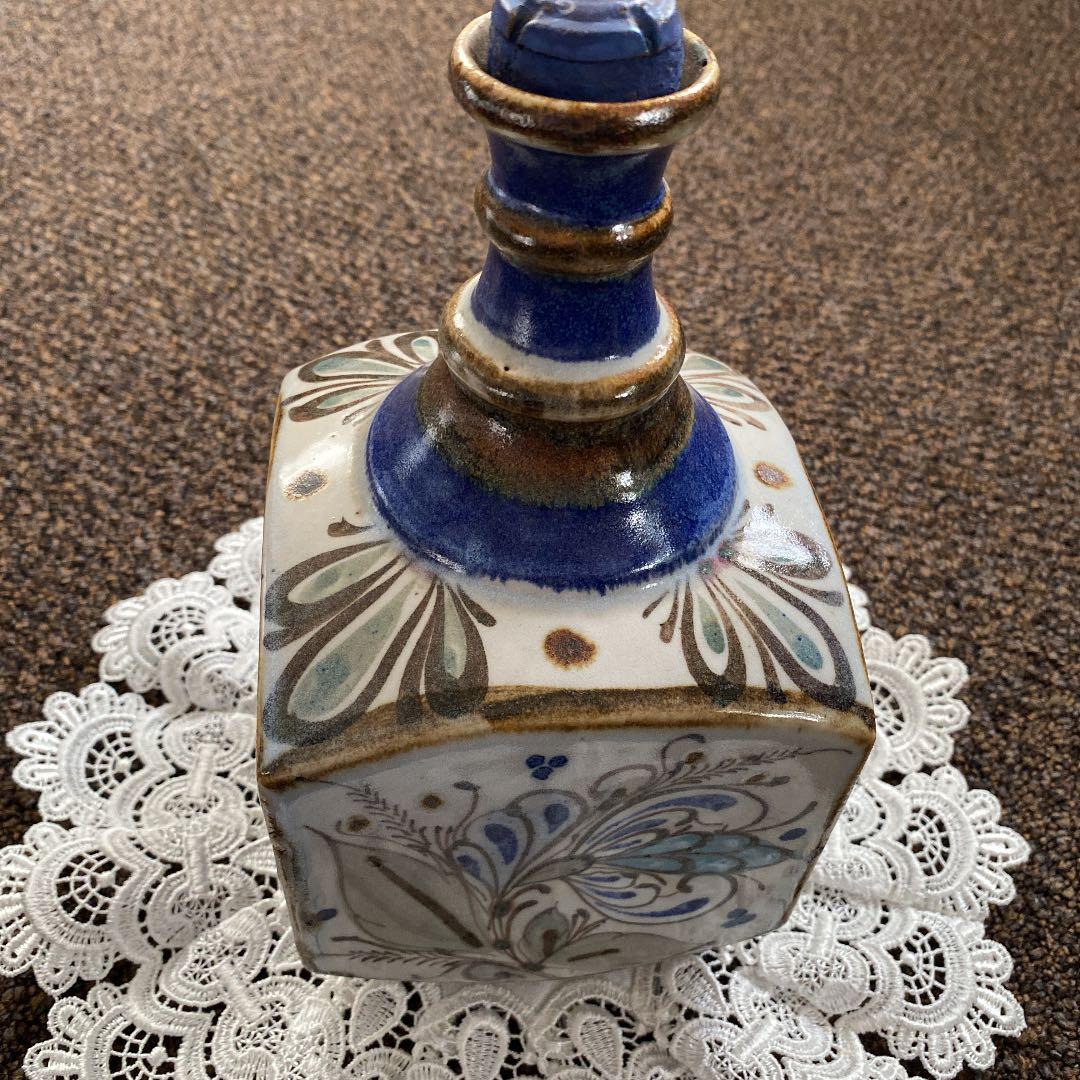 ビンテージトナラ陶器(メキシコ)イタリアワインデカンタ陶器作家物
