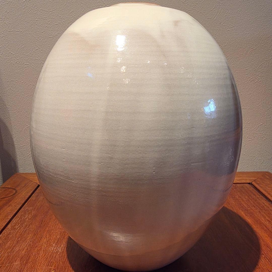 京焼 清水焼 陶あん 陶葊 牡丹 花瓶 高25cm 日本製 白掛牡丹 花器 花生