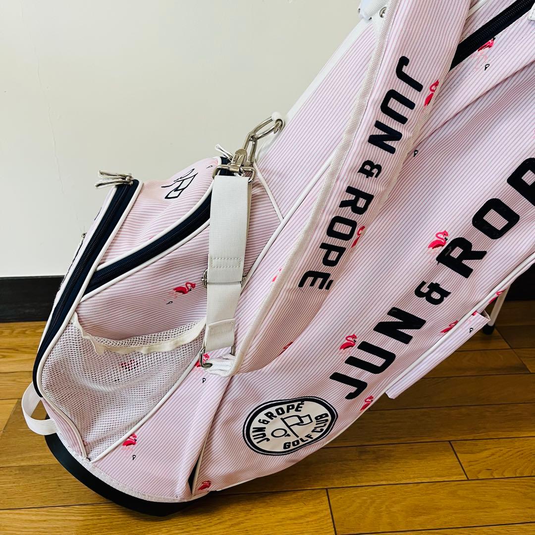 希少　JUN&ROPE ジュンアンドロペ フラミンゴ柄 スタンド キャディバッグ