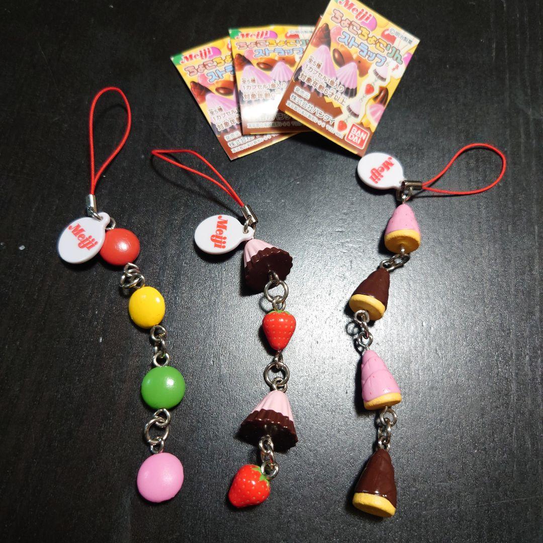 明治 meiji ちょこちょこりん ストラップ　たけのこの里　アポロ　マーブル