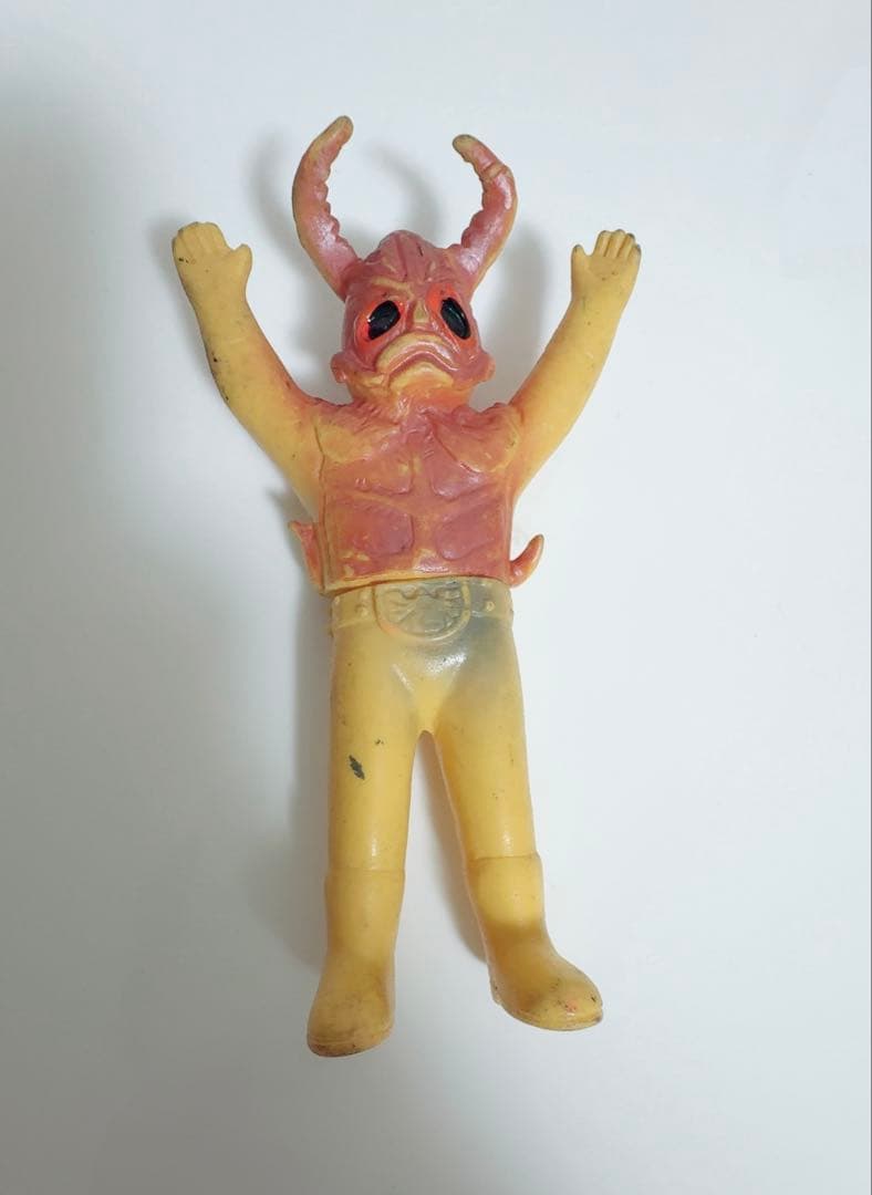 レア貴重・当時物　仮面ライダー　地獄サンダー　ミニソフビ　昭和レトロ　旧バンダイ