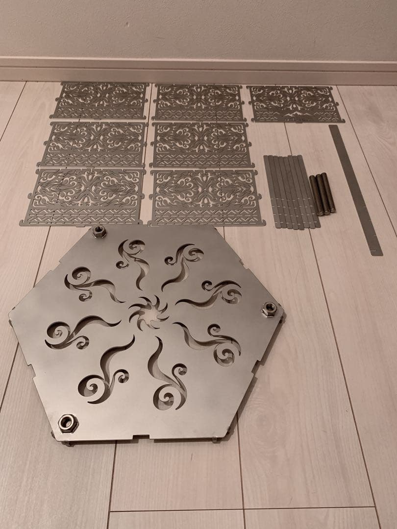 TATSUJIN 焚火台　　焔Ｌサイズ　炭受け鉄板セット